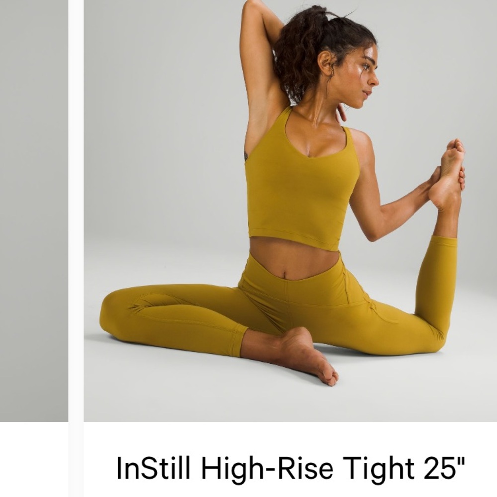 Lululemon Instill High Rise Tight - Auric Gold - size 6